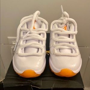 Jordan 11 low, orange citrus, 9c toddler, worn once